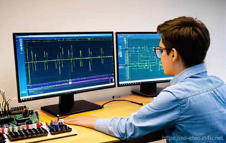 전자기술사 실기 대비 실험 장비 - **Prompt 2: Dynamic Signal Analysis with Oscilloscope and Spectrum Analyzer**
In a slightly dark... 전자기술사 실기 대비 실험 장비 - **Prompt 2: Dynamic Signal Analysis with Oscilloscope and Spectrum Analyzer**
In a slightly dark...