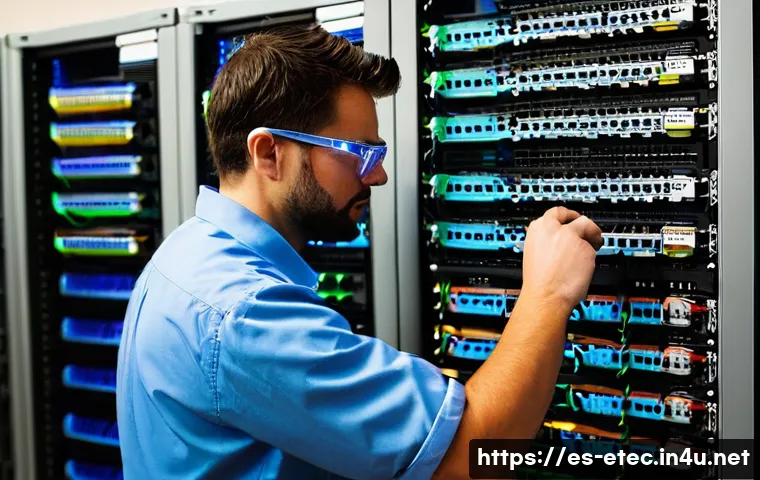 전자기술사 취득 후 네트워크 활용법 - **Prompt 1: Skilled Network Technician at Work**
"A highly skilled electronics technician, appea...
