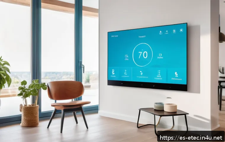 전자기술사와 기술혁신 트렌드 탐구 - A modern smart home interior in a bright Spanish apartment, showcasing advanced connectivity with vo...